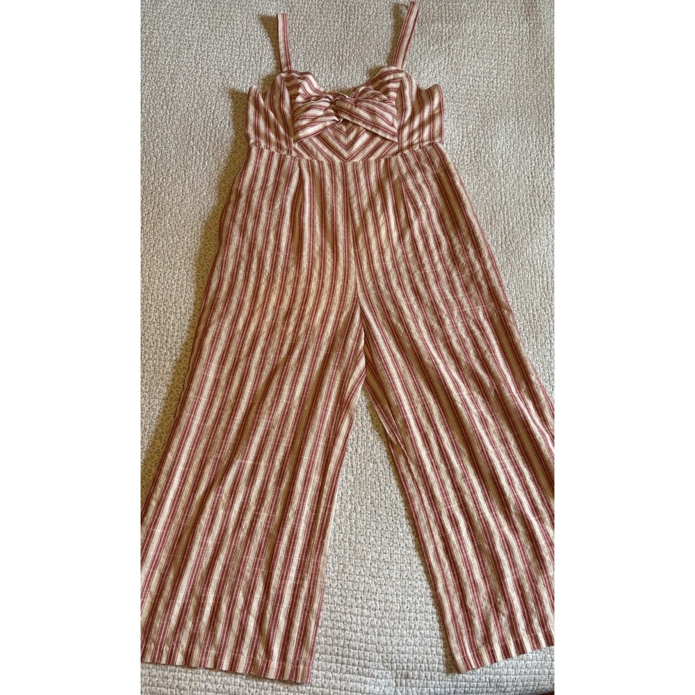 Merci Red and White Jumpsuit